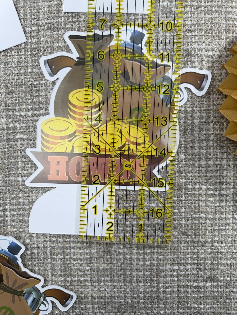 Wild West Party table Toppers - Brown & Gold cowboy themed decor birthday party